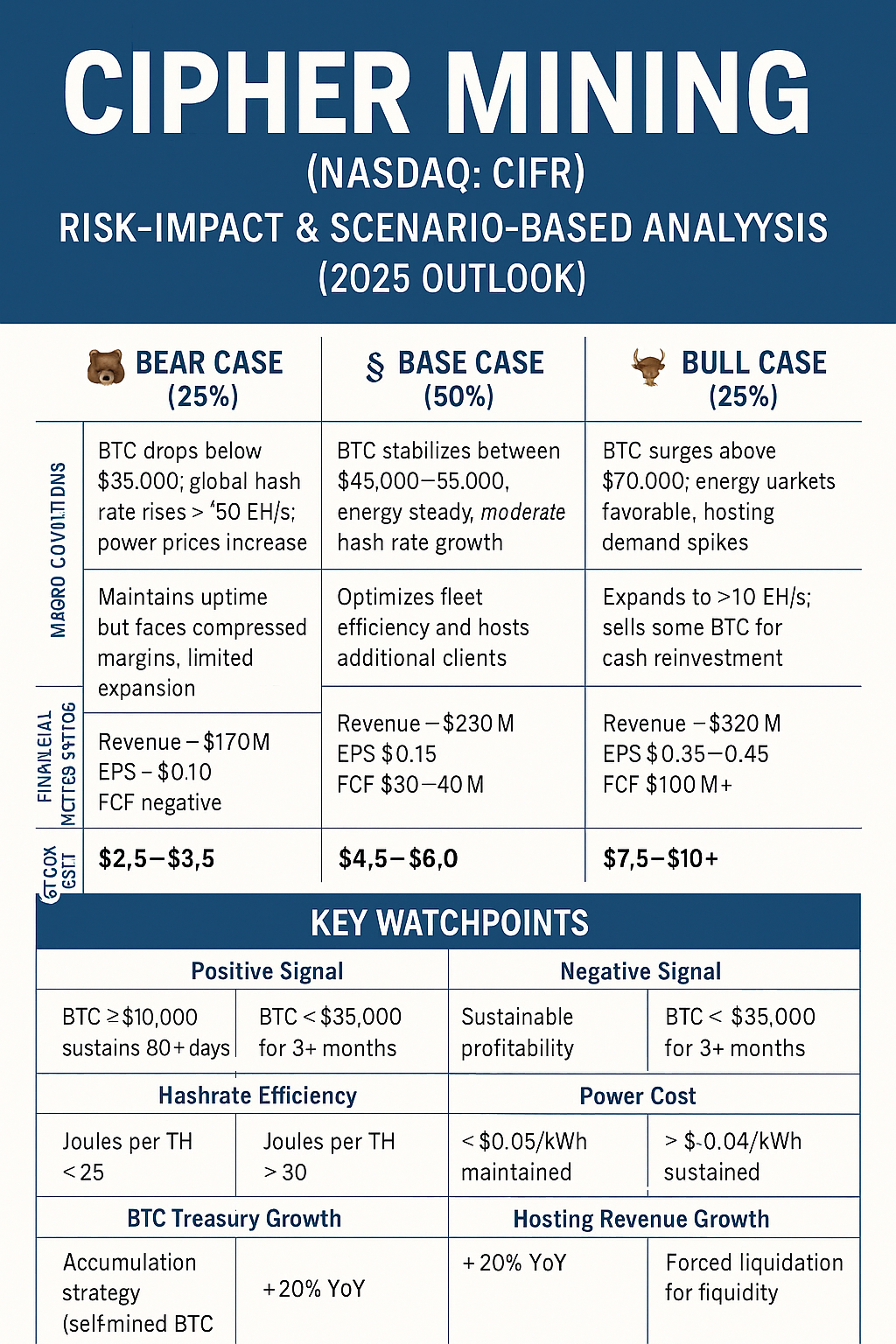 Should I trade Cipher Mining or CIFR? A Risk-Impact and Scenario-Based Analysis