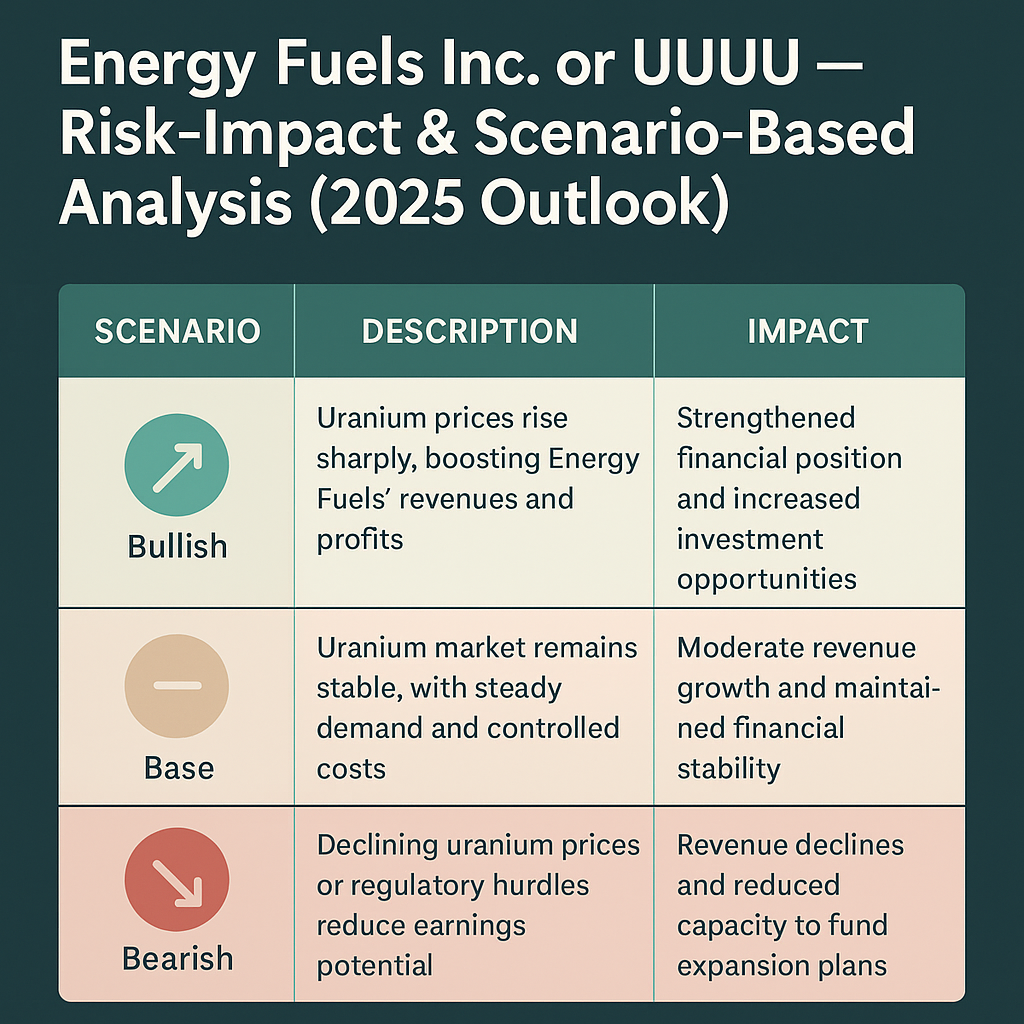 Should I trade Energy Fuels Inc. or UUUU? A Risk-Impact and Scenario-Based Analysis