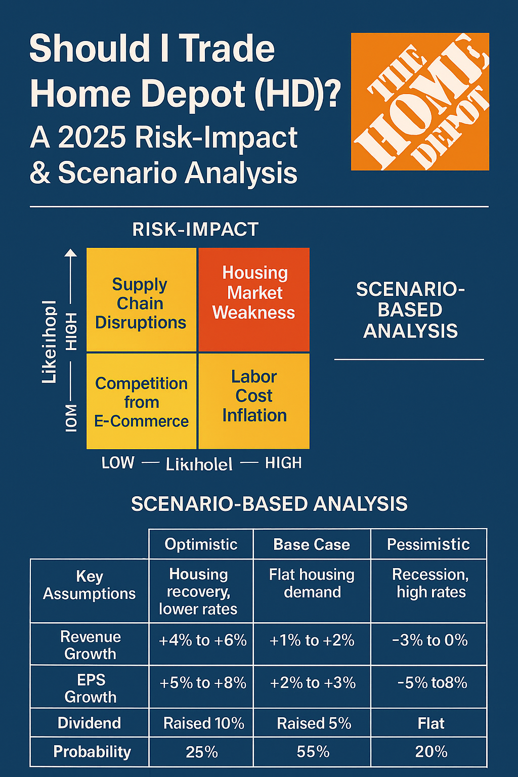 Should I trade Home Depot or HD? A Risk-Impact and Scenario-Based Analysis