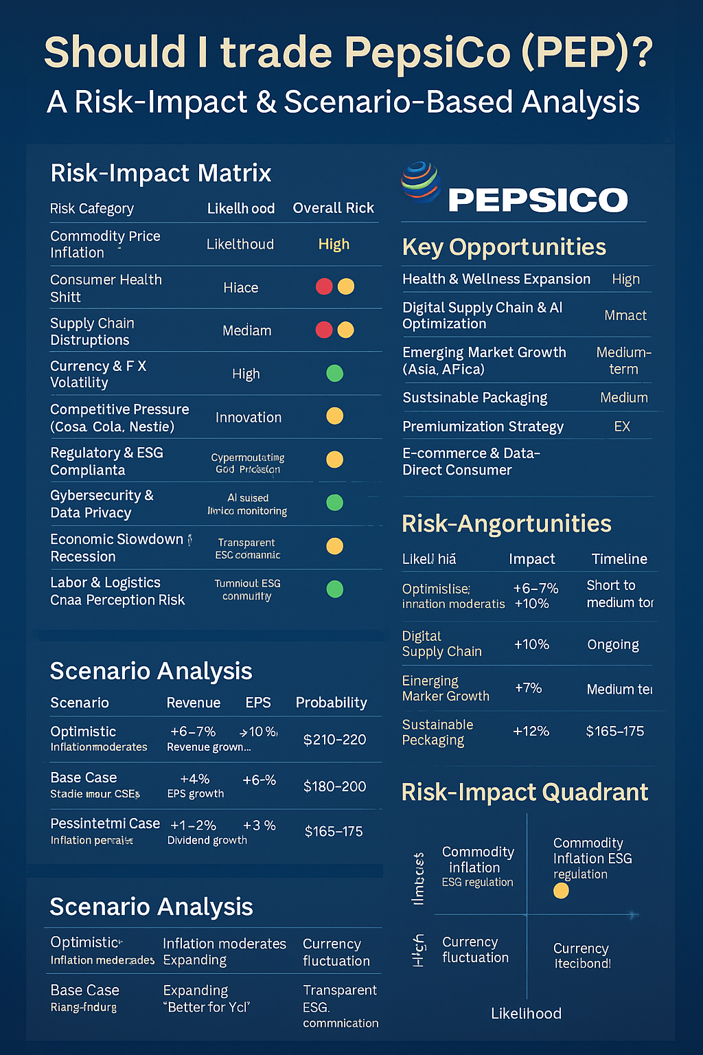 Should I trade PepsiCo or PEP? A Risk-Impact and Scenario-Based Analysis